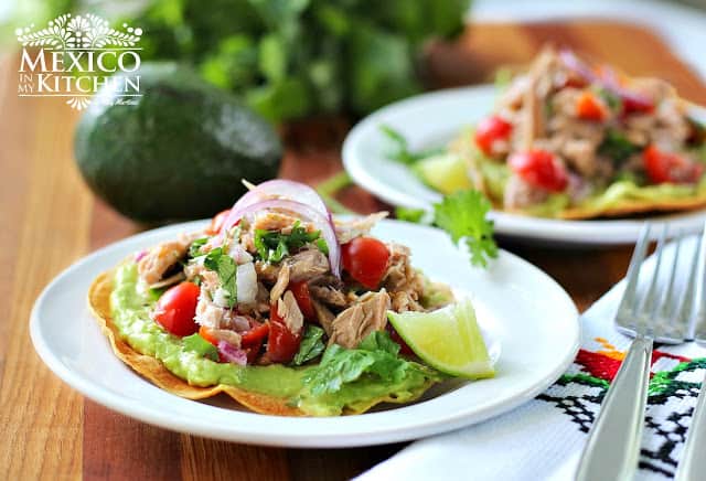 罐装金枪鱼Ceviche Tostadas |正宗的墨西哥食品GydF4y2Ba