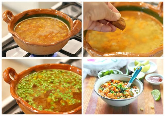 墨西哥面食汤食谱|一步步说明，quick and easy